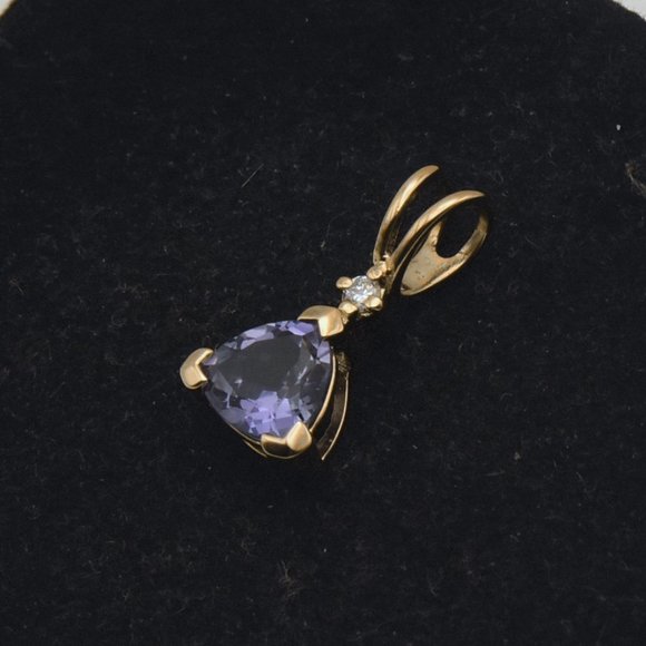 Ross-SImons - Synthetic Color Change Sapphire Vermeil Pendant - Picture 1 of 6